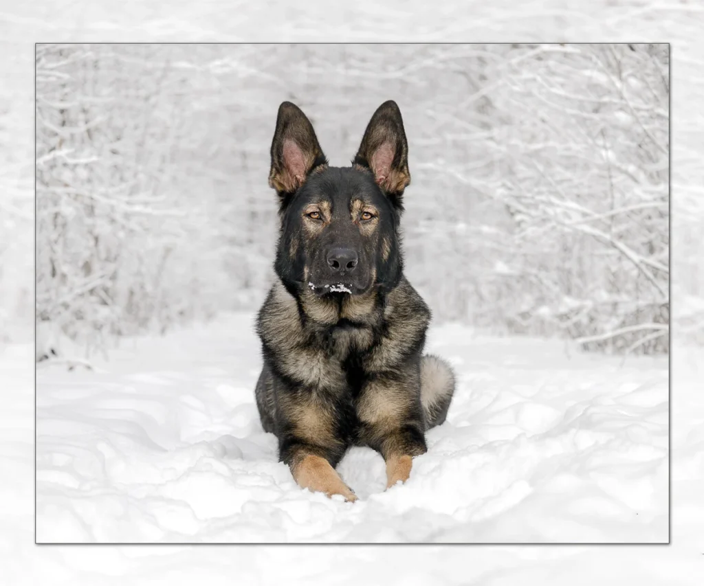Twin Cities Pet Photographer winter German Shepherd